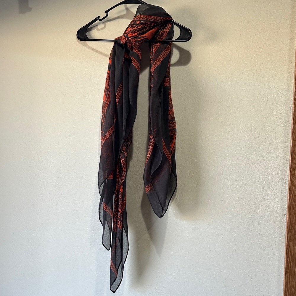 Elegant Black and orange Women's Scarf